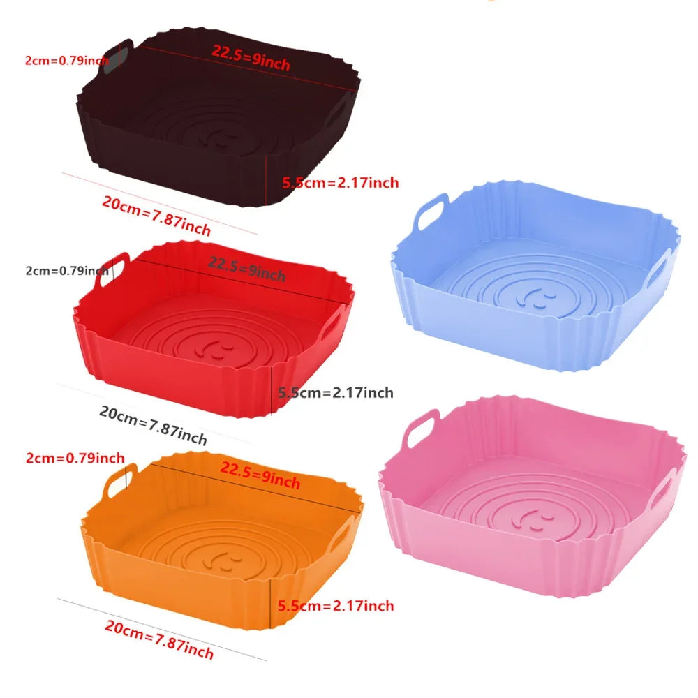 Reusable Air Fryer Silicone Liner – Non-Stick Basket Insert