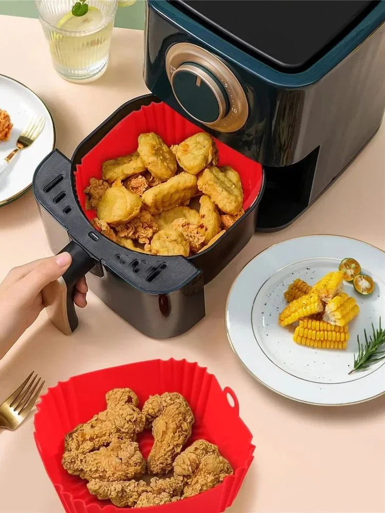 Reusable Air Fryer Silicone Liner – Non-Stick Basket Insert