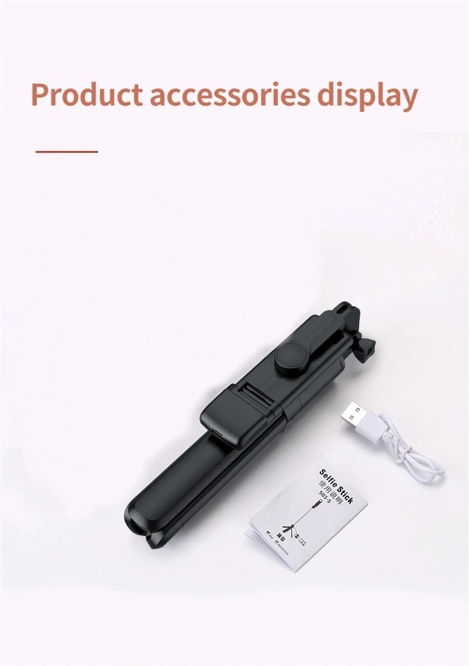 Bluetooth Selfie stick Tripod - Portable Phone Stand with Remote 