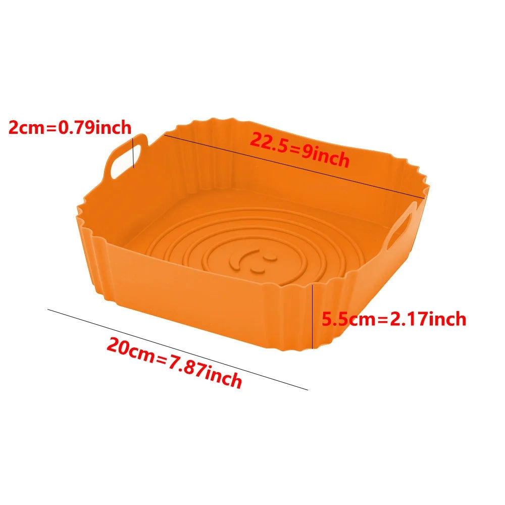 Reusable Air Fryer Silicone Liner – Non-Stick Basket Insert