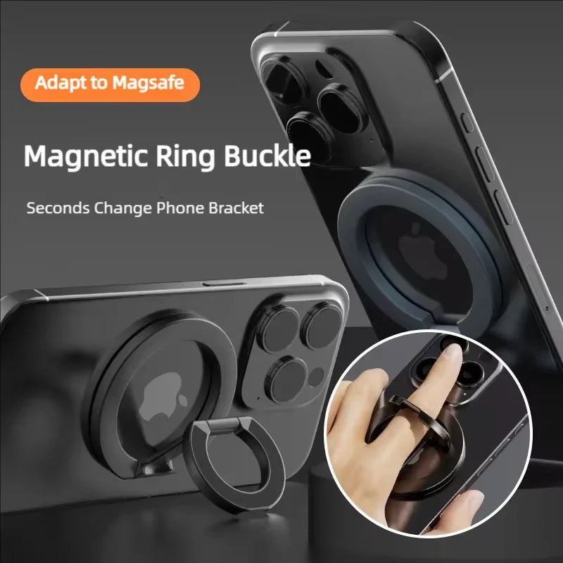 360 Degree Magnetic phone Ring holder - Foldable Stand for iPhone & Android