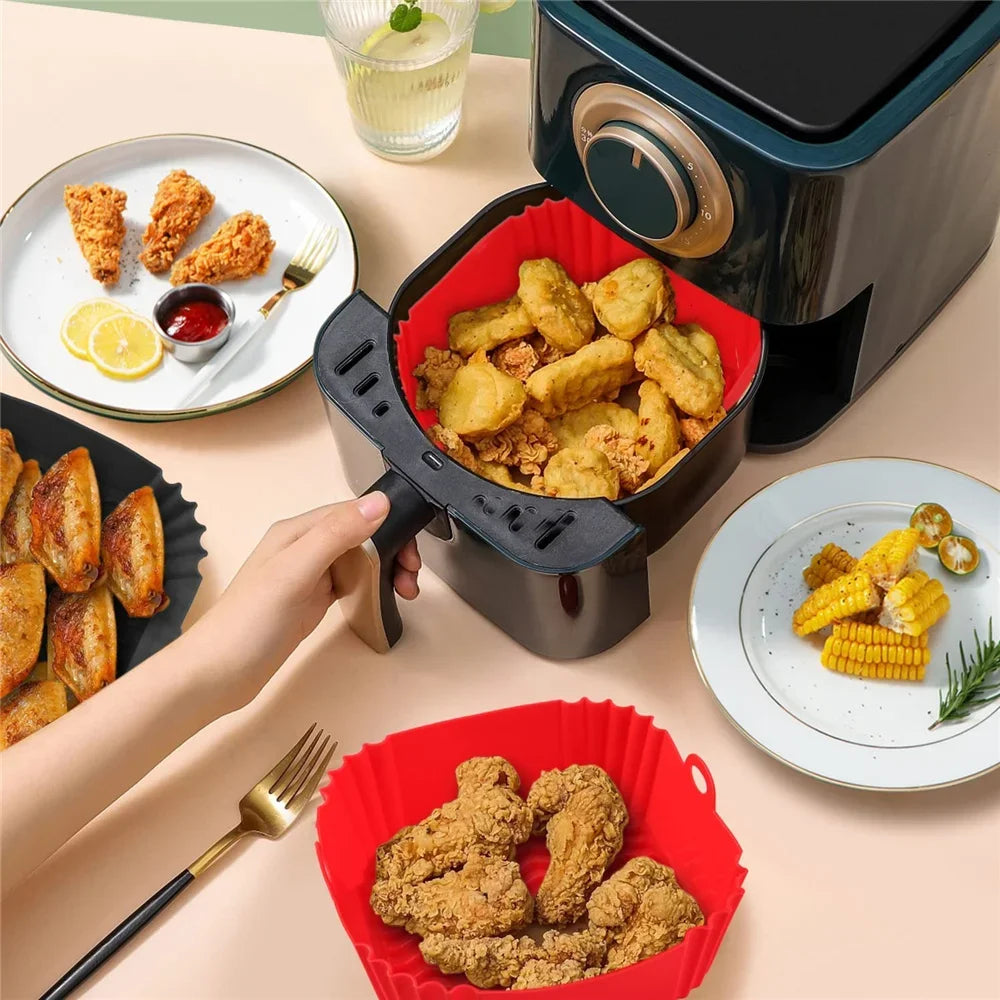 Reusable Air Fryer Silicone Liner – Non-Stick Basket Insert