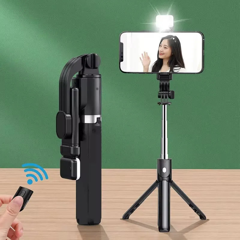Bluetooth Selfie stick Tripod - Portable Phone Stand with Remote 