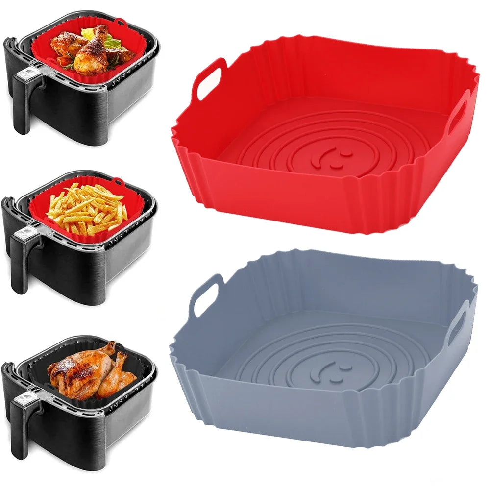 Reusable Air Fryer Silicone Liner – Non-Stick Basket Insert