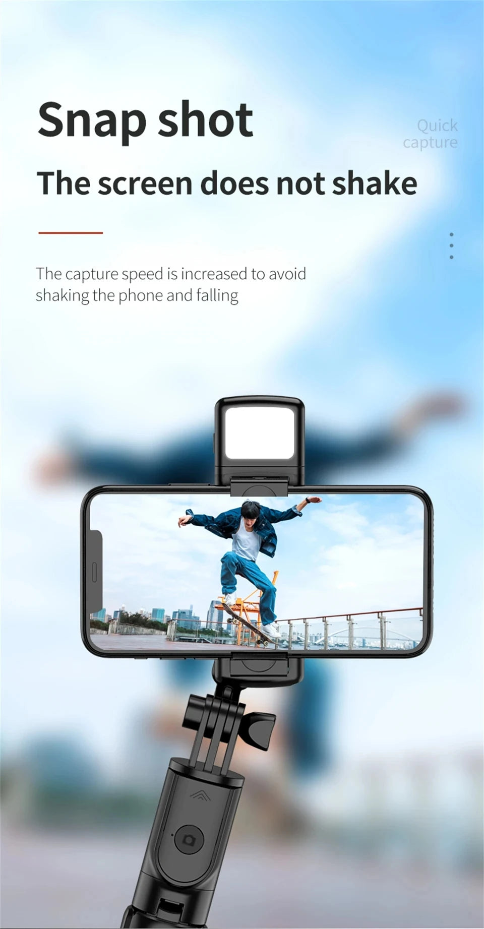 Bluetooth Selfie stick Tripod - Portable Phone Stand with Remote 